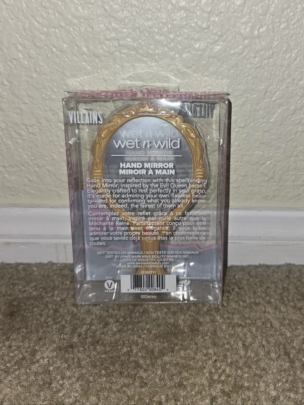wet n wild Gold & Black Disney Villains Evil Queen Hand Mirror